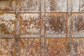 Weathered cross steel metallic texture elements of the old door