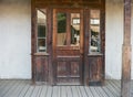 Weathered door on old west building Royalty Free Stock Photo