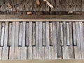 Old and broken vintage piano in disrepair Royalty Free Stock Photo