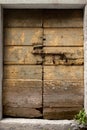 Weathered, forsaken door, boltede and locked Royalty Free Stock Photo
