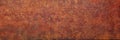 weathered iron surface, panoramic background. rusty metal texture Royalty Free Stock Photo