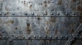 A weathered metal surface with rivets and rust. The texture is perfect for a grunge or industrial design Royalty Free Stock Photo