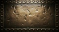 Weathered Metal Texture with Studded Frame Royalty Free Stock Photo