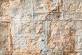 A weathered natural sandstone brick wall Royalty Free Stock Photo