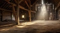 weathered old barn interior Royalty Free Stock Photo