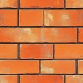 Weathered orange brick wall texture showing aged surface details and patterns Royalty Free Stock Photo