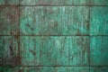 Weathered, oxidized copper wall structure