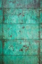 Weathered, oxidized copper wall structure
