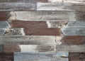 Weathered painted wood laminate flooring. Vintage, background and texture