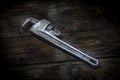 Weathered pipe wrench.