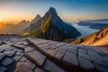 A weathered piton hammered into a rocky , a testament to the history of climbing routes