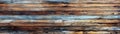 Weathered Planks of Old Wood with Remnants of Blue Paint, Banner Background, Texture, or Pattern Royalty Free Stock Photo