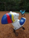 Weathered Playground Spring Toys Wait for New Riders