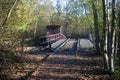 Weathered railroad turntable