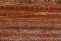 Weathered red brick wall with irregular texture and natural color variation Royalty Free Stock Photo