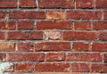 Weathered red brick wall texture. Royalty Free Stock Photo