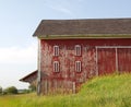 Weathered red Hoosier barn Royalty Free Stock Photo