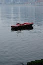 Weathered rowboat near Yantai China