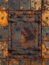 Weathered Rusty Door With Bolts Royalty Free Stock Photo