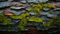 Weathered, rusty iron wall nature beauty in abandoned building generated by AI Royalty Free Stock Photo