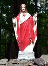 Weathered Sacred Heart Statue