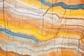 weathered sandstone layers, natural striation Royalty Free Stock Photo