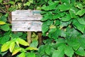 Weathered sign