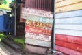 Weathered signs on chew jetty malaysia