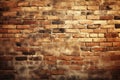 Weathered stained old brick wall background, backdrop