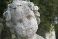 Weathered statue head