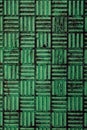 Weathered Steel Manhole Surface in Green Color