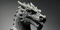 Weathered Stone Carving of a Dragon's Head Royalty Free Stock Photo