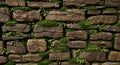 Weathered Stone Wall Texture with Moss and Greenery â AI Generated Royalty Free Stock Photo