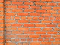 Weathered texture of stained old dark brown and red brick wall background, grungy rusty blocks Royalty Free Stock Photo