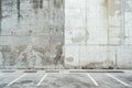 Weathered textures on a grey parking wall Royalty Free Stock Photo