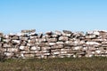 Weathered traditional dry stone wall