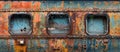 Weathered Train Car With Four Windows