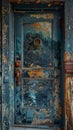 Weathered vintage door with peeling paint Royalty Free Stock Photo