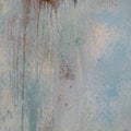 Light blue and green weathered wall texture, abstract grunge background with peeling paint and natural patina Royalty Free Stock Photo