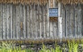 The weathered wall and a window of an abandoned barn in central Oregon Royalty Free Stock Photo