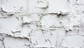 Weathered White Brick Wall Background with Peeling Plaster, Textured Surface, and Rustic Charm Royalty Free Stock Photo