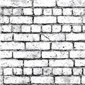 Weathered white brick wall texture for background and design elements Royalty Free Stock Photo
