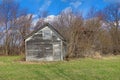 Weathered White Farm Building Royalty Free Stock Photo