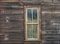 Weathered window on old west building Royalty Free Stock Photo