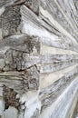 Weathered wood beams on a historic barn wooden texture