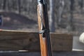 Mosin Nagant Gun Rifle with a Weathered Wood Stock Royalty Free Stock Photo