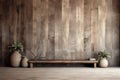 Weathered wood wall in a rustic lodge setting