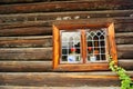 Weathered wood window planks, Norway Royalty Free Stock Photo