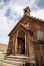 Weathered wooden church in ghost town of Bodie, California, USA Royalty Free Stock Photo