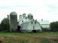 1896 historic NYS weathered whitewash wood dairy barns